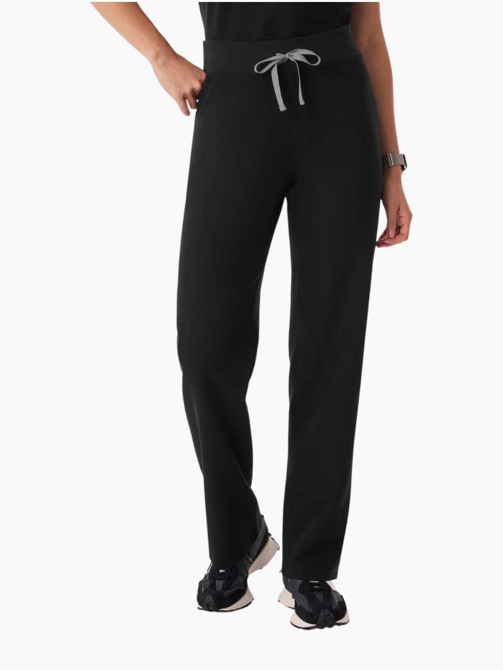 FIGS Livingston High-Rise Straight-Leg Scrub Pants XL Black FIONx
